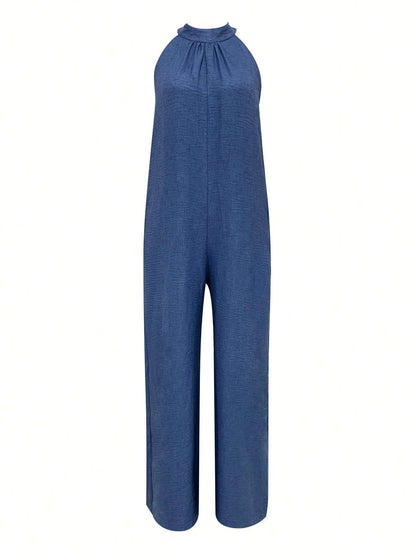 Sleeveless Halter Ruffled Young Women's Jumpsuit Grayceful LLC