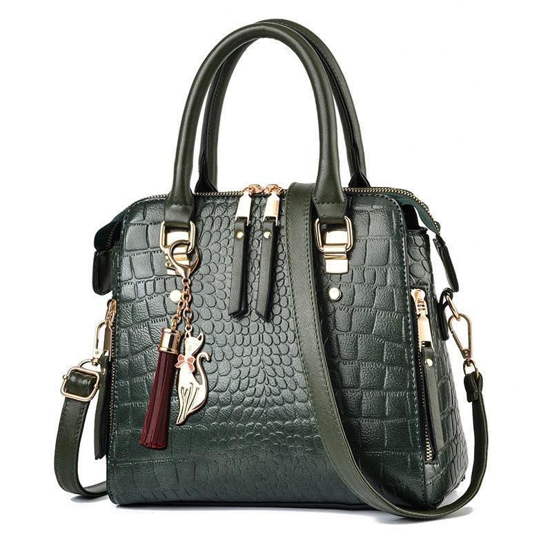 Luxe Alligator Leather Shoulder Bag - Stylish Premium Leather Bag for Women Country in My Heart