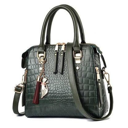 Luxe Alligator Leather Shoulder Bag - Stylish Premium Leather Bag for Women Country in My Heart