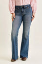 Judy Blue Mid Rise Flare Jeans with Front Flap Pockets New Era Fashion LLc