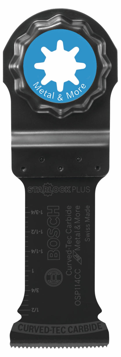 BOSCH OSP114CC 1-1/4 In. StarlockPlus® Oscillating Multi-Tool Curved-Tec Carbide Extreme Plunge Blade VM Hardware