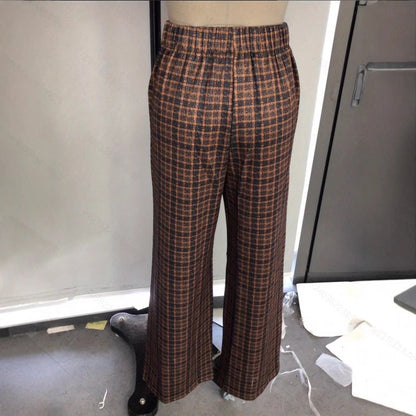 Spring Summer Chic Commuter High-Waisted Versatile Plaid Striped Retro Pants See size chart under “more details” The Fashion Celestial