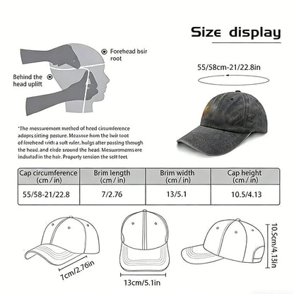 1955 Limited Edition Embroidered Vintage Baseball Cap – Retro Washed Distressed Hat FitiqueFit