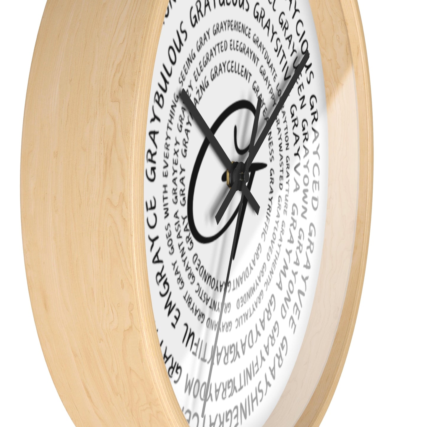 Wooden Clock Embracing Gray Hair Positivity Grayceful LLC