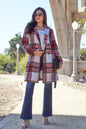 Double Take Full Size Plaid Button Up Lapel Collar Coat West2East Surf