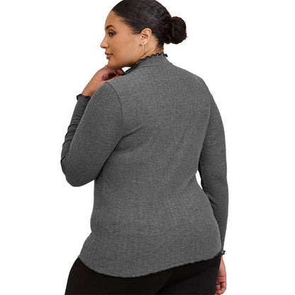 Women's Half-high Collar Long Sleeves T-shirt Slim Bottoming Shirt See size chart under “more details” The Fashion Celestial