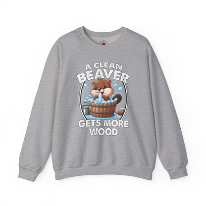 A Clean Beaver Gets More Wood Crewneck Sweatshirt The Devil's Pickle