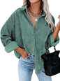 Corduroy Country Chic Shirt – Stylish Single-Breasted Cowgirl Shirt Country in My Heart