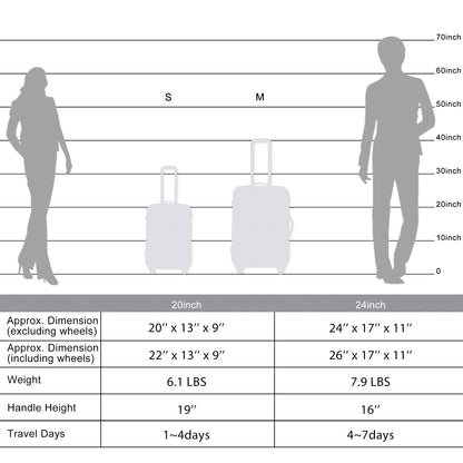 Expanable Spinner Wheel 2 Piece Luggage Set ABS Lightweight Suitcase with TSA Lock 20inch+24inch Purple + Plastic