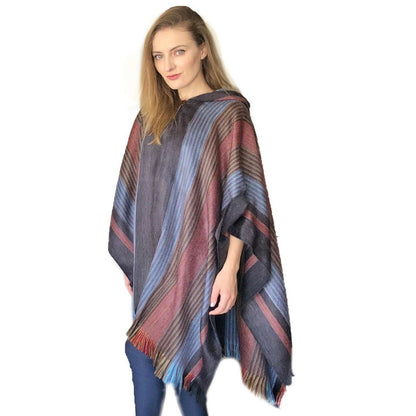 Six Band Alpaca Poncho Purely Alpaca