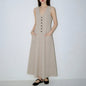 Women's V-Neck Sleeveless Button-Up Pencil Dress FitiqueFit