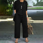 Women's Plus Size 3-Piece Lounge Set – Cardigan, Vest & Wide-Leg Pants FitiqueFit