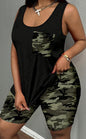 Leopard-print Halterneck Vest Top And Shorts Set New Era Fashion LLc