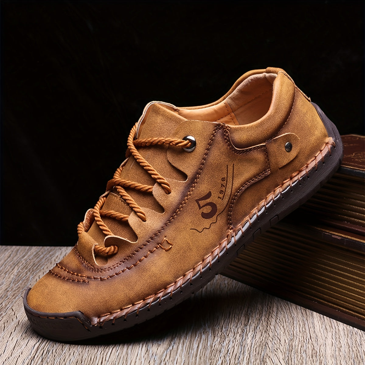 Men's Handmade Stitching Casual Shoes Flats Outdoor Walking Sneakers NovaCart