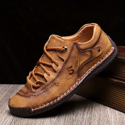 Men's Handmade Stitching Casual Shoes Flats Outdoor Walking Sneakers NovaCart
