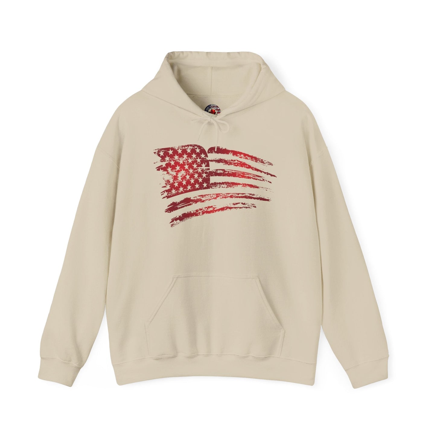 Red American Flag Hooded Sweatshirt The Devil's Pickle