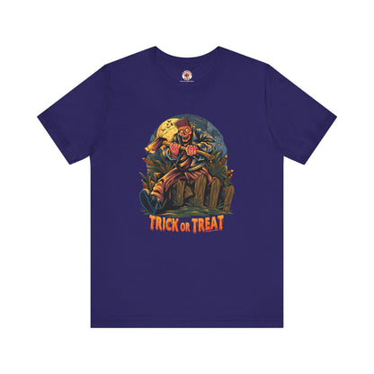 Axe Wielding Zombie Trick or Treat T-Shirt The Devil's Pickle