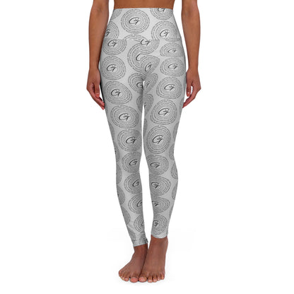 High Waisted Yoga Leggings (AOP) Grayceful LLC