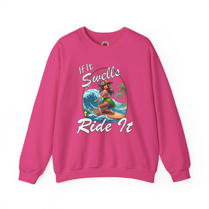 If It Swells Ride It Crewneck Sweatshirt The Devil's Pickle