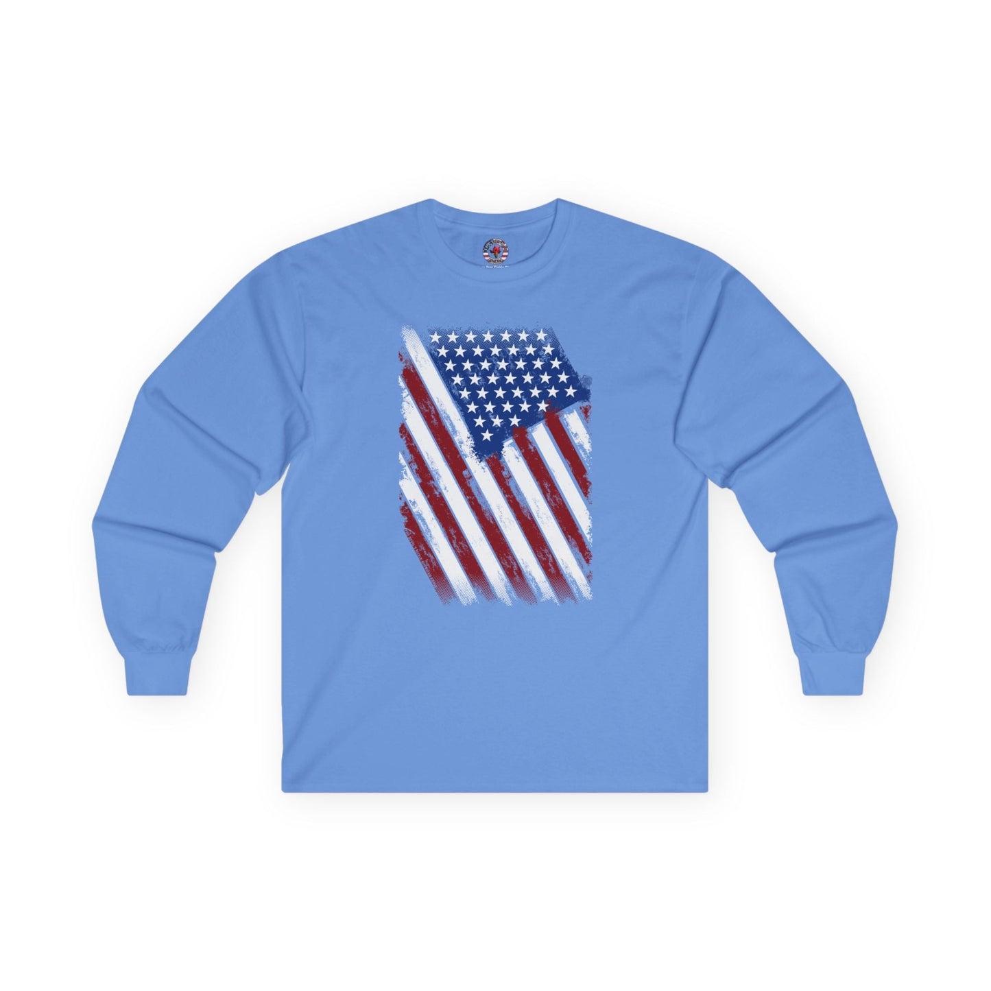 Distressed American Flag Long Sleeve Tee The Devil's Pickle