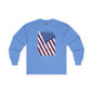 Distressed American Flag Long Sleeve Tee The Devil's Pickle