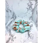Mini Blue Gingerbread House Christmas Scrunchie Enchanted Scrunch
