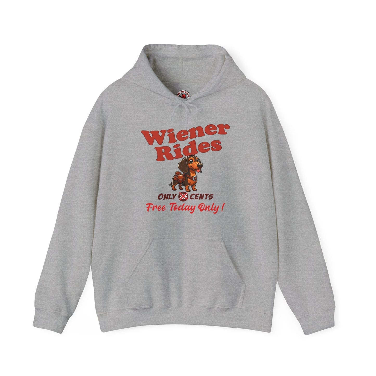 Free Wiener Rides Hooded Sweatshirt The Devil's Pickle