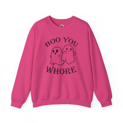 Boo You Whore Crewneck Sweatshirt The Devil's Pickle