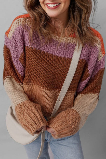 Colorblock Drop Shoulder Cropped Sweater Shop Style & More | Fresh Looks, Everyday Deals & Free Shipping