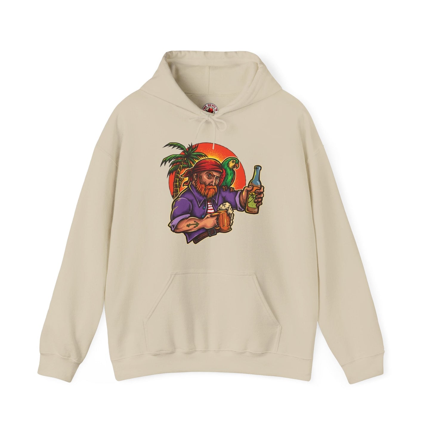Sunset Pirate Beer Hooded Sweatshirt The Devil's Pickle