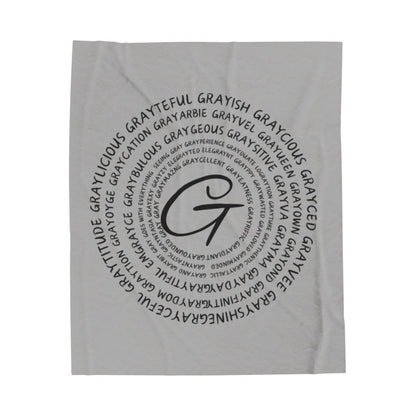Velveteen Plush Blanket Grayceful signature Grayceful LLC