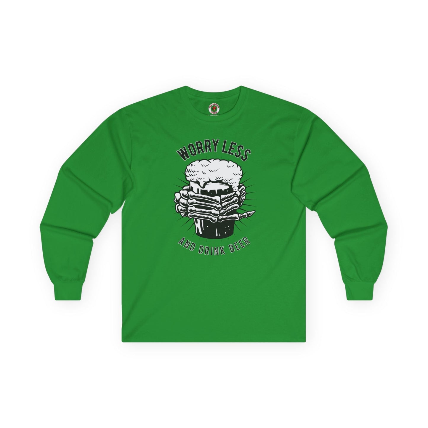 Worry Less and Drink Beer Long Sleeve Tee The Devil's Pickle