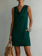 Women's Off-Shoulder Sleeveless Dress – Casual Pullover Midi Dress FitiqueFit