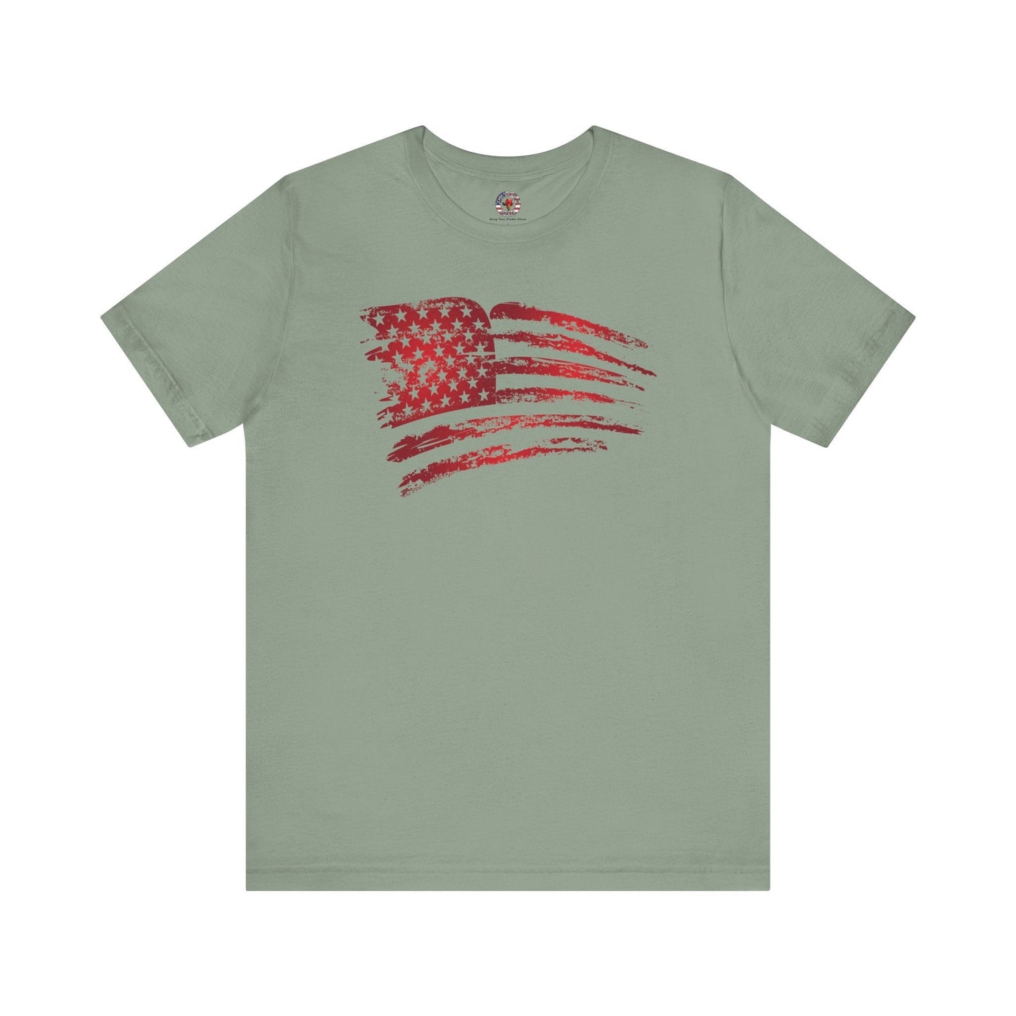 Red American Flag T-Shirt The Devil's Pickle