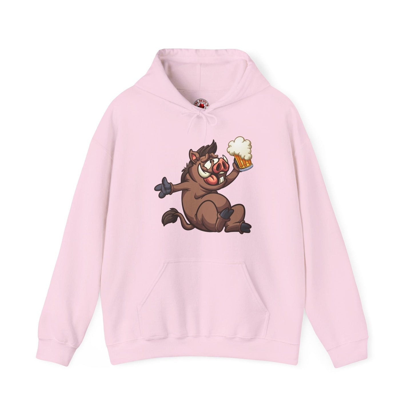 Beer Drinking Boar Hooded Sweatshirt The Devil's Pickle