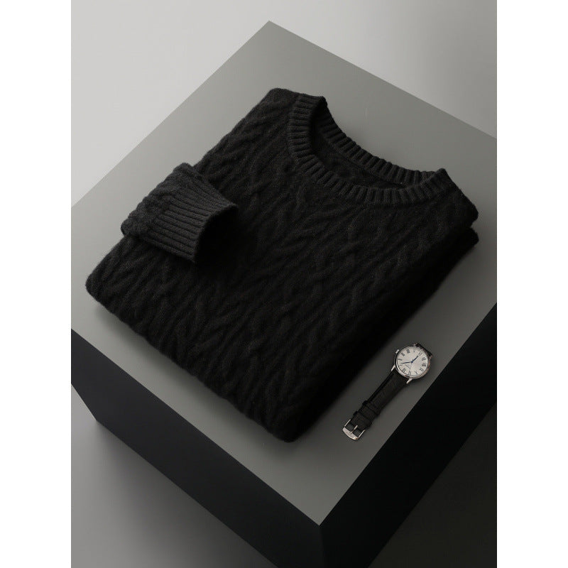 New Men's Round Neck Loose Sweater Grayceful LLC