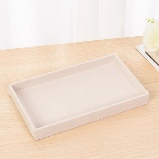 Plush jewelry storage box jewelry box rings earrings bracelets necklaces storage display shelf