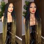 Omber mix court tips knotless braided wig HOL stores