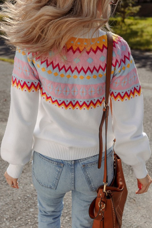 Avery Print Drop Shoulder Sweater Shop Style & More | Fresh Looks, Everyday Deals & Free Shipping