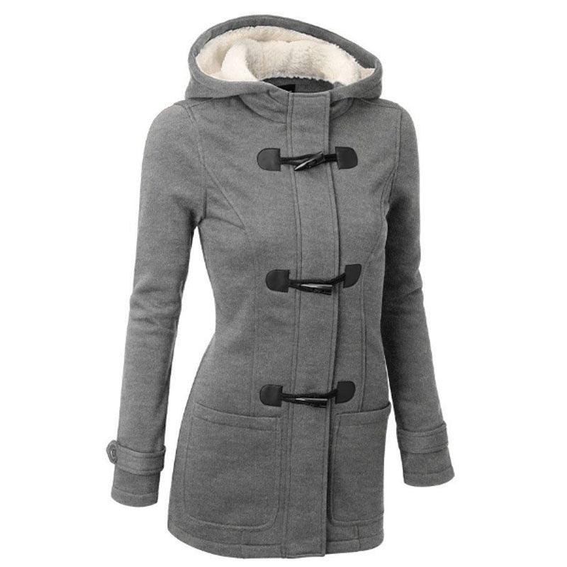 Cow Horn Button Hooded Jacket | Cozy & Stylish for the Modern Cowgirl Country in My Heart