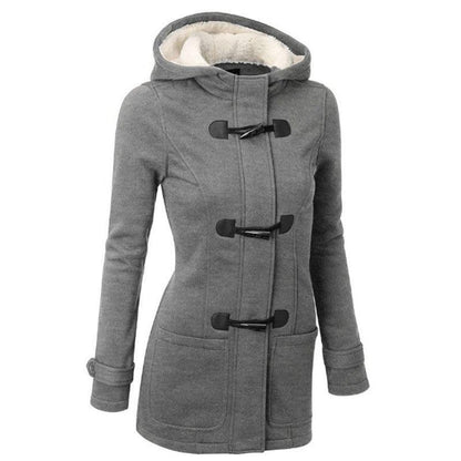 Cow Horn Button Hooded Jacket | Cozy & Stylish for the Modern Cowgirl Country in My Heart