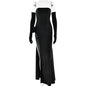 Luxe Off-Shoulder Slit Dress Country in My Heart
