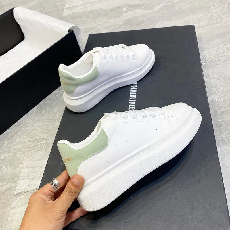 PU Leather Lace Up Round Toe Platform Sneakers New Era Fashion LLc