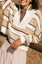Stripe Half-Zip Drop Shoulder Sweater Shop Style & More | Fresh Looks, Everyday Deals & Free Shipping