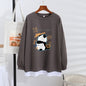 Women's Trendy Sweater Thin Loose Plus Size Fake Two Piece Top See size chart under “more details” The Fashion Celestial