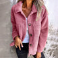 Plus Size Women’s Solid Color Sherpa Jacket FitiqueFit
