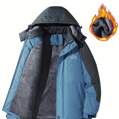Men'S Outdoor Storm Jacket | Warm, Breathable, Thick Pile, Stand Collar, Regular Fit, Blue Color, Casual Style, Zipper Detail, Suitable for Spring, Autumn, Winter NovaCart