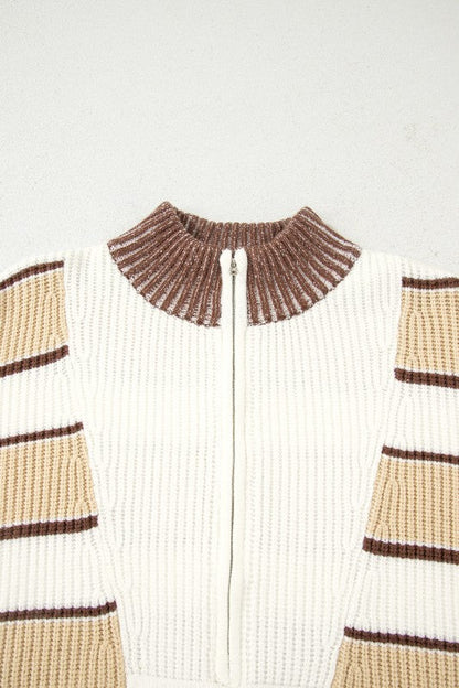Stripe Half-Zip Drop Shoulder Sweater Shop Style & More | Fresh Looks, Everyday Deals & Free Shipping
