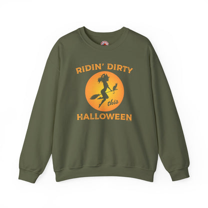 Ridin' Dirty This Halloween Crewneck Sweatshirt The Devil's Pickle