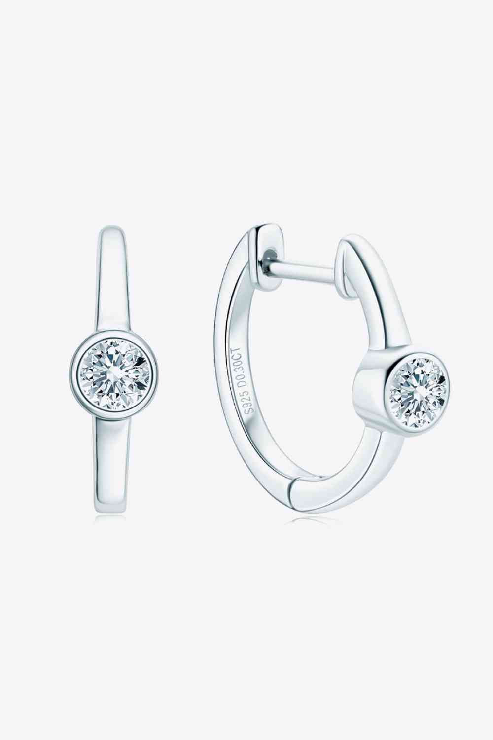 Elegant Jewel 18k Gold-Plated Inlaid Moissanite Huggie Earrings – Minimalist Design See size chart under “more details” The Fashion Celestial